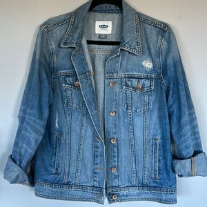 Boyfriend style Jean Jacket Sz L Old Navy